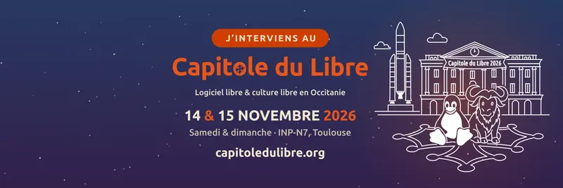 Aperçu : Bannière de profil « J'interviens au Capitole du Libre »